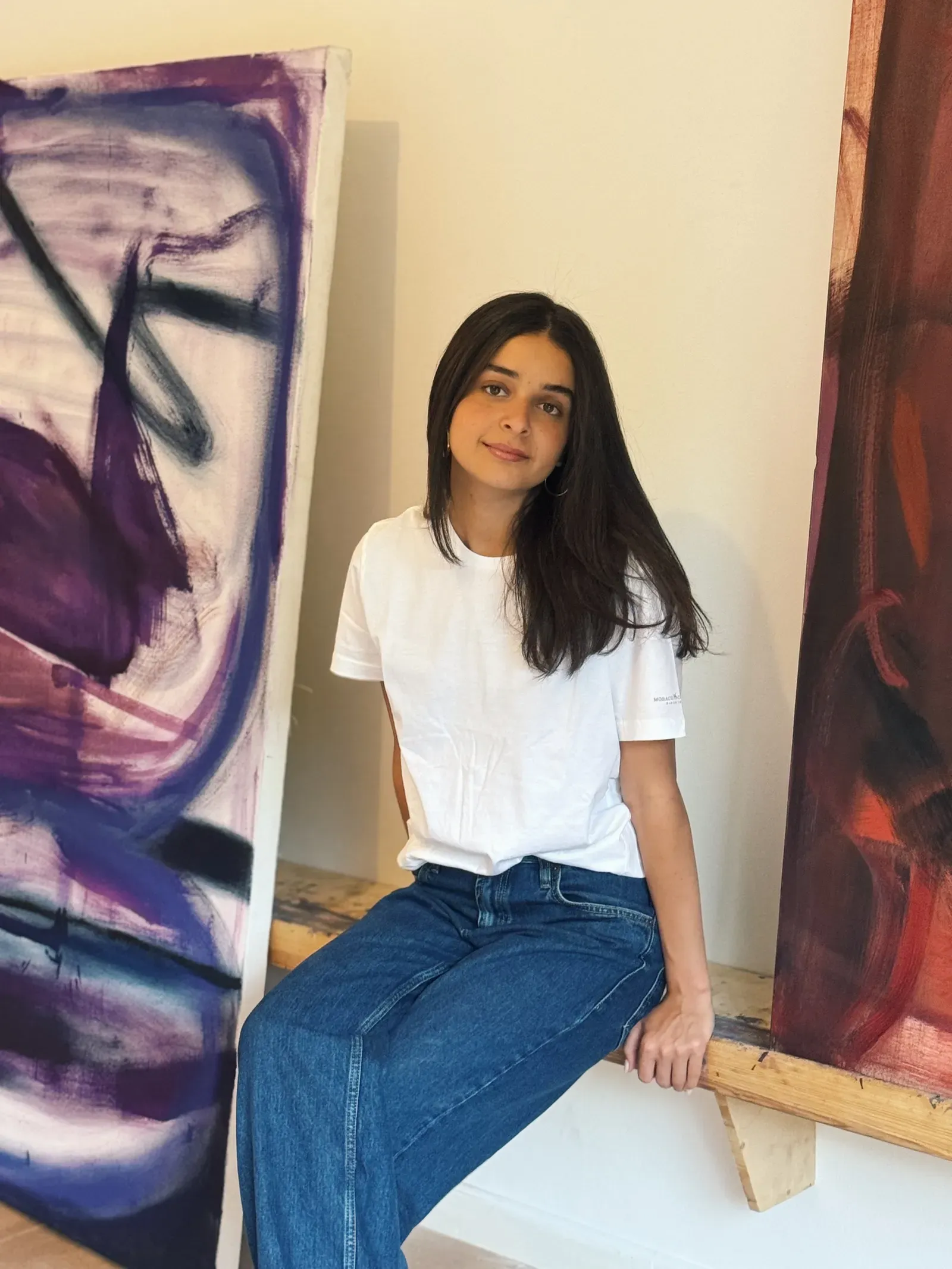 Nour Ammar's studio, works in progress